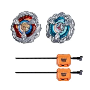 Beyblade X BX-00 Jurassic World T-Rex vs Mosasaurus