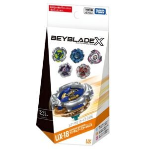 Carton UX-18 Beyblade X, Silver Wolf 3-80FB, Random Booster Vol 8