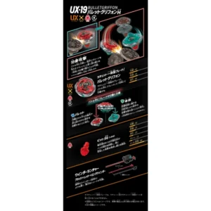 Notice d'emploi Beyblade X UX-19 en japonais.