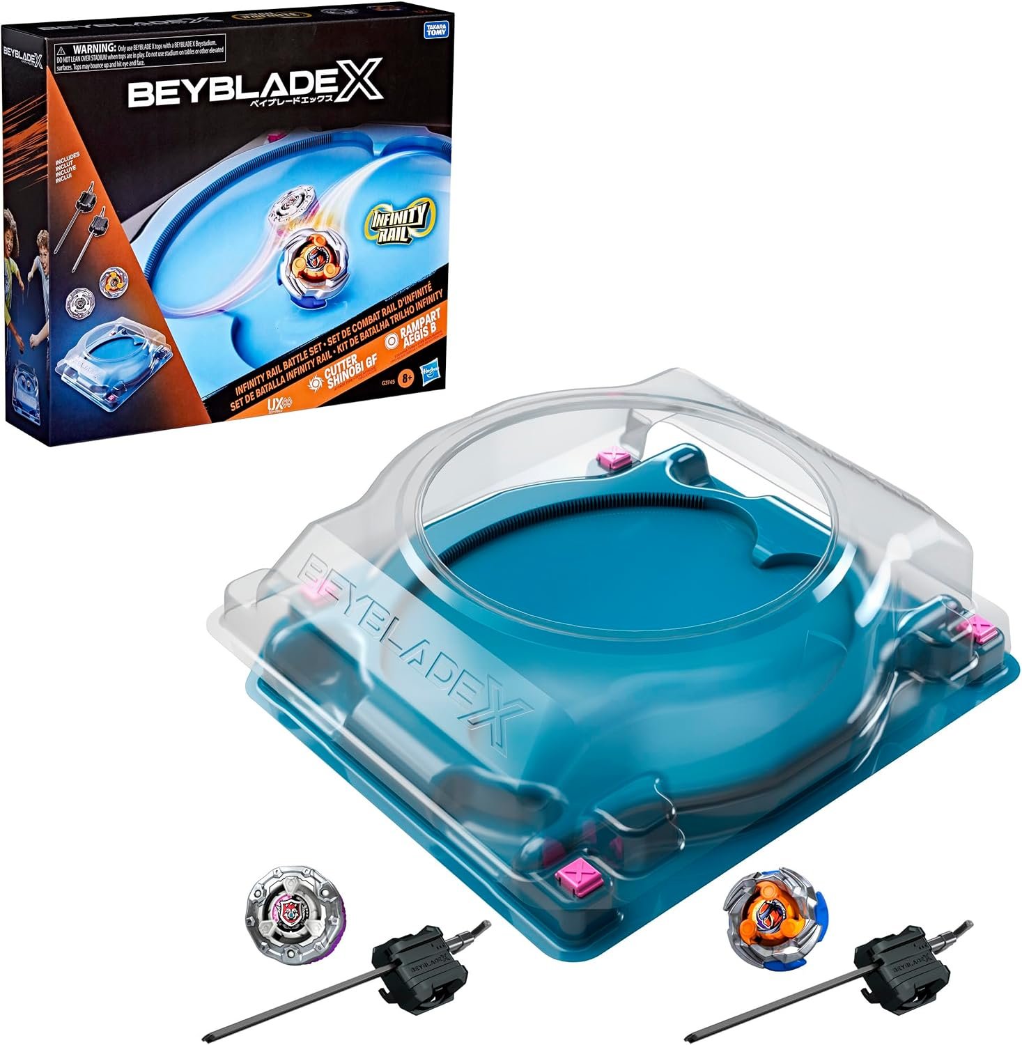 Beyblade X Infinity Rail Battle Set | Arène & Toupies Takara Tomy